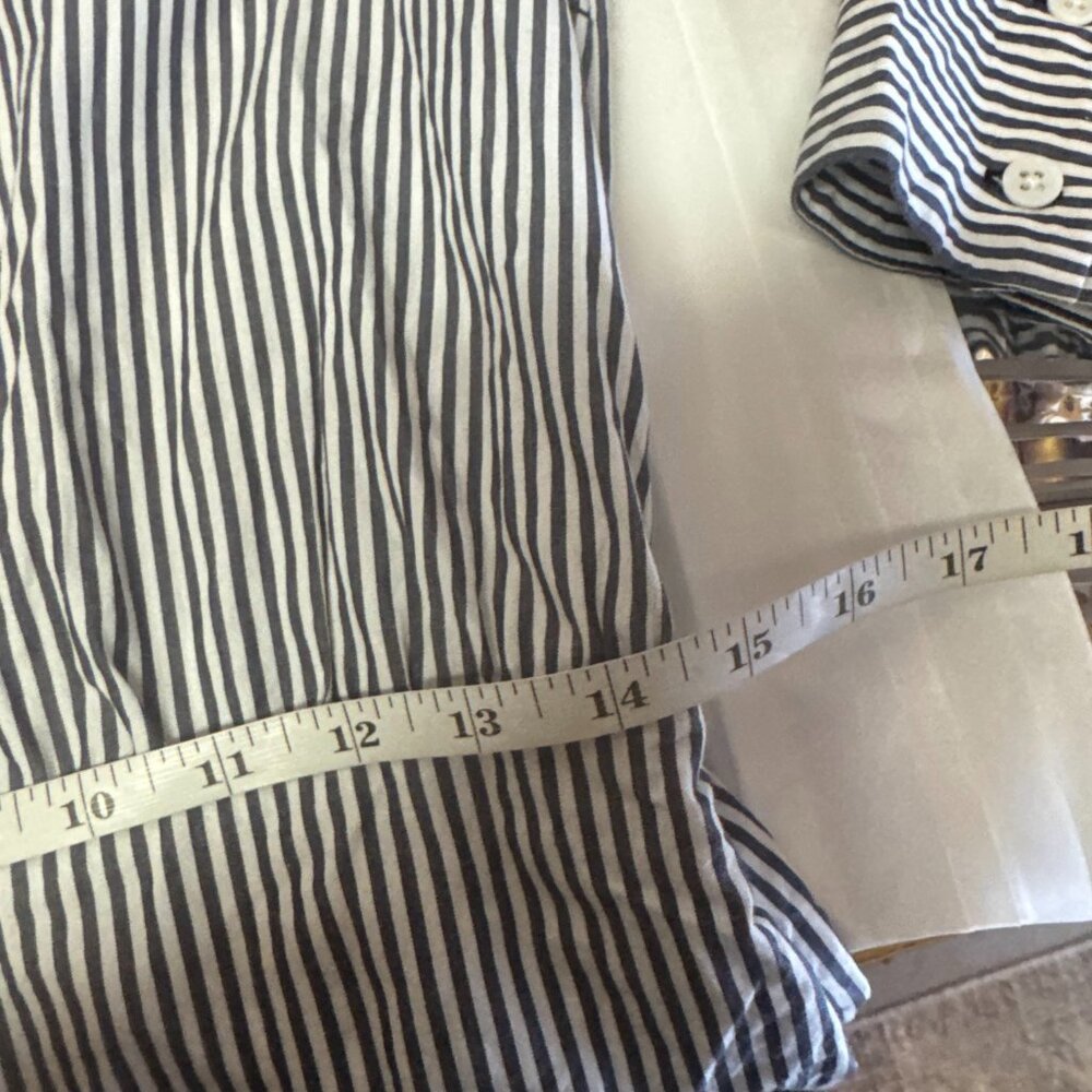Veronica Beard Everett Gray Striped Ruched Long Sleeve Dress Size S - Picture 13 of 14